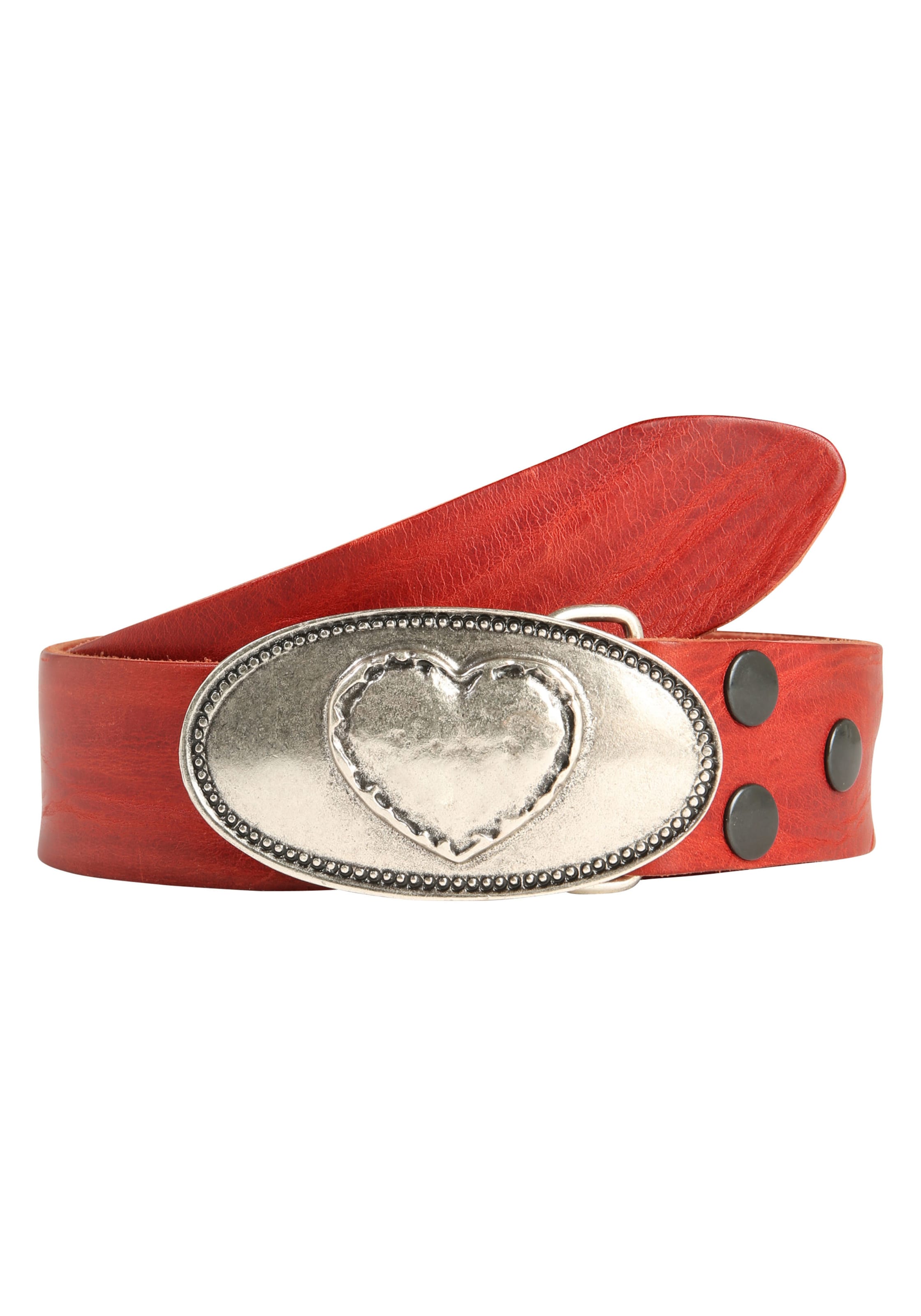 RETTUNGSRING by showroom 019° Ledergürtel in Rot: Vorderseite
