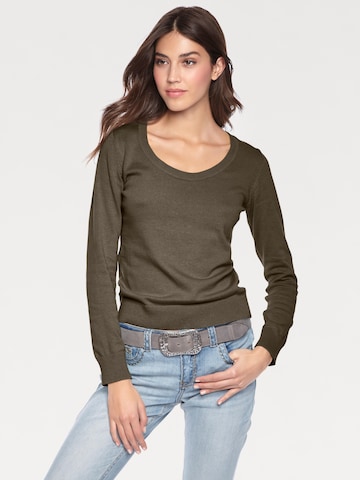 Pull-over heine en vert : devant