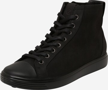 ECCO Sneakers hoog 'Soft' in Zwart: voorkant