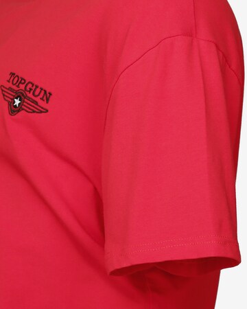 TOP GUN Shirt ' Tropical ' in Red