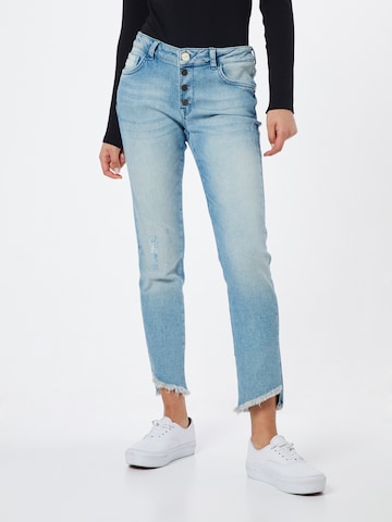 Goldgarn Slimfit Jeans 'Rosengarten Cropped' in Blauw: voorkant