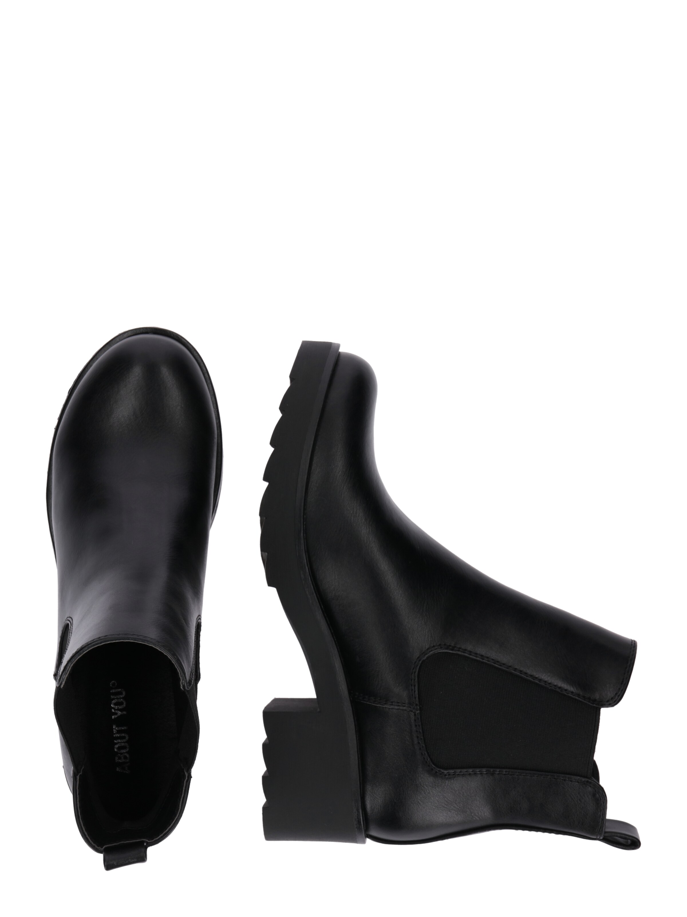ABOUT YOU Chelsea Boots in Black: side