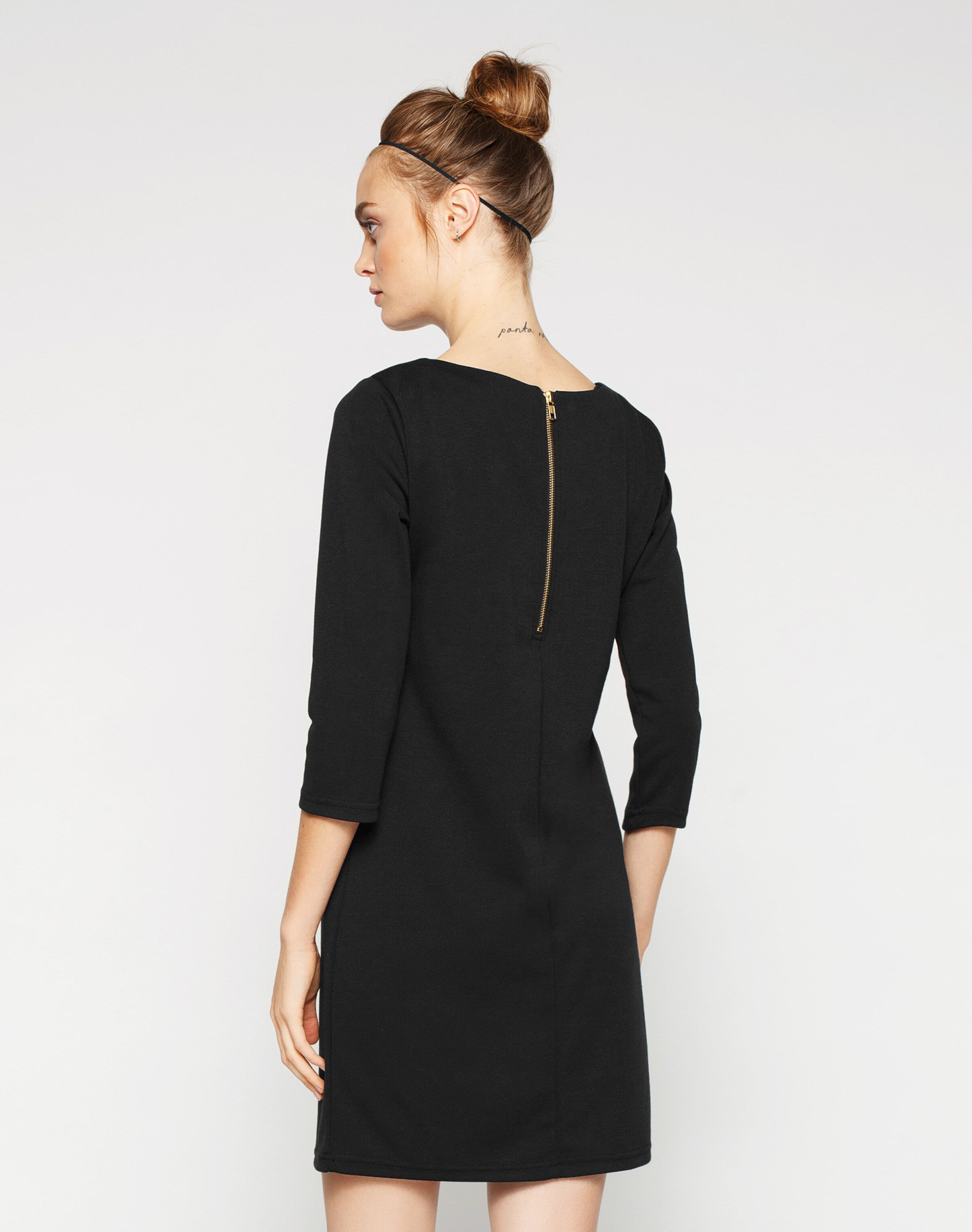 VILA Jerseykleid 'VITinny' in schwarz: Rückansicht