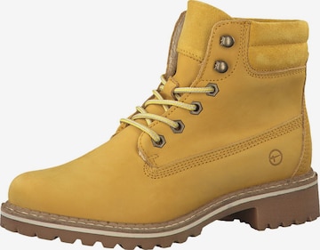 TAMARIS Lace-Up Ankle Boots in Yellow: front