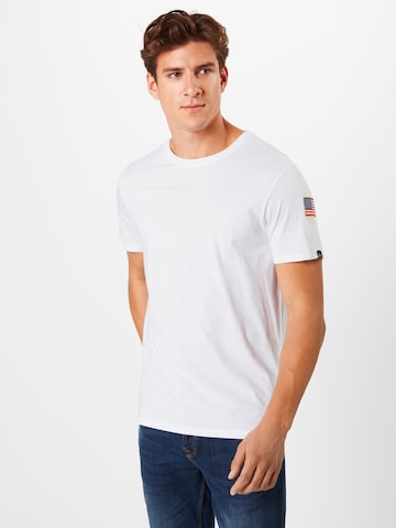 T-Shirt 'Nasa' ALPHA INDUSTRIES en blanc : devant