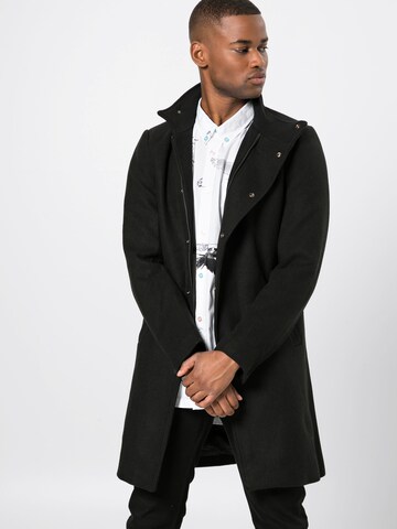 Only & Sons Tussenjas 'onsOSCAR WOOL COAT' in Zwart: voorkant