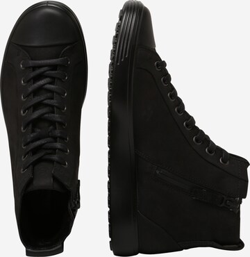 ECCO Sneakers hoog 'Soft' in Zwart: zijkant