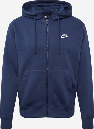 Džemperis 'Club Fleece' iš Nike Sportswear, spalva – tamsiai mėlyna / balta, Prekių apžvalga