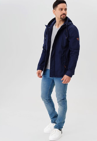 INDICODE JEANS Between-Season Jacket 'Lough' in Blue