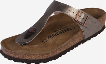 Infradito 'Gizeh' di BIRKENSTOCK in bronzo: frontale