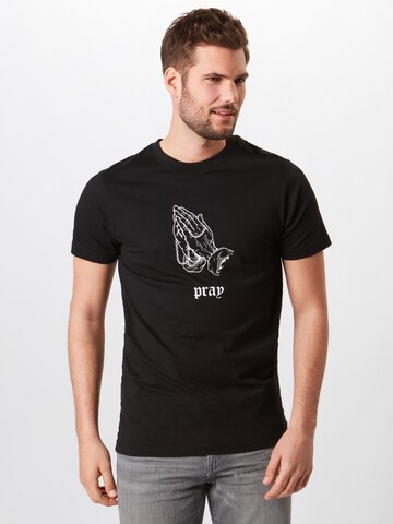 Mister Tee Shirt 'Pray' in Schwarz