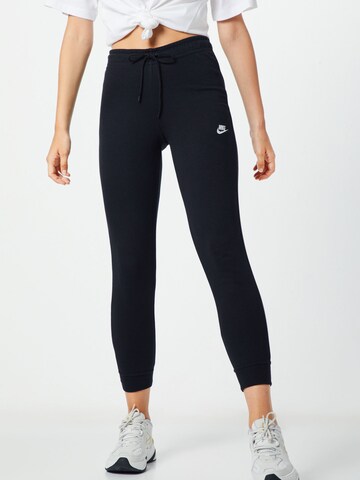 Nike Sportswear Tapered Trousers in Black: front