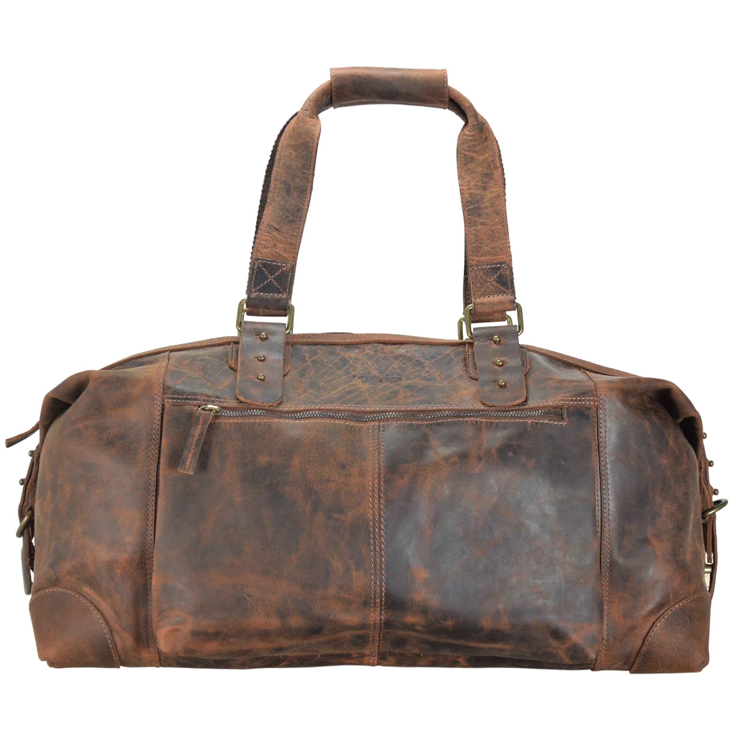 Sac week-end Greenland Nature en marron : devant