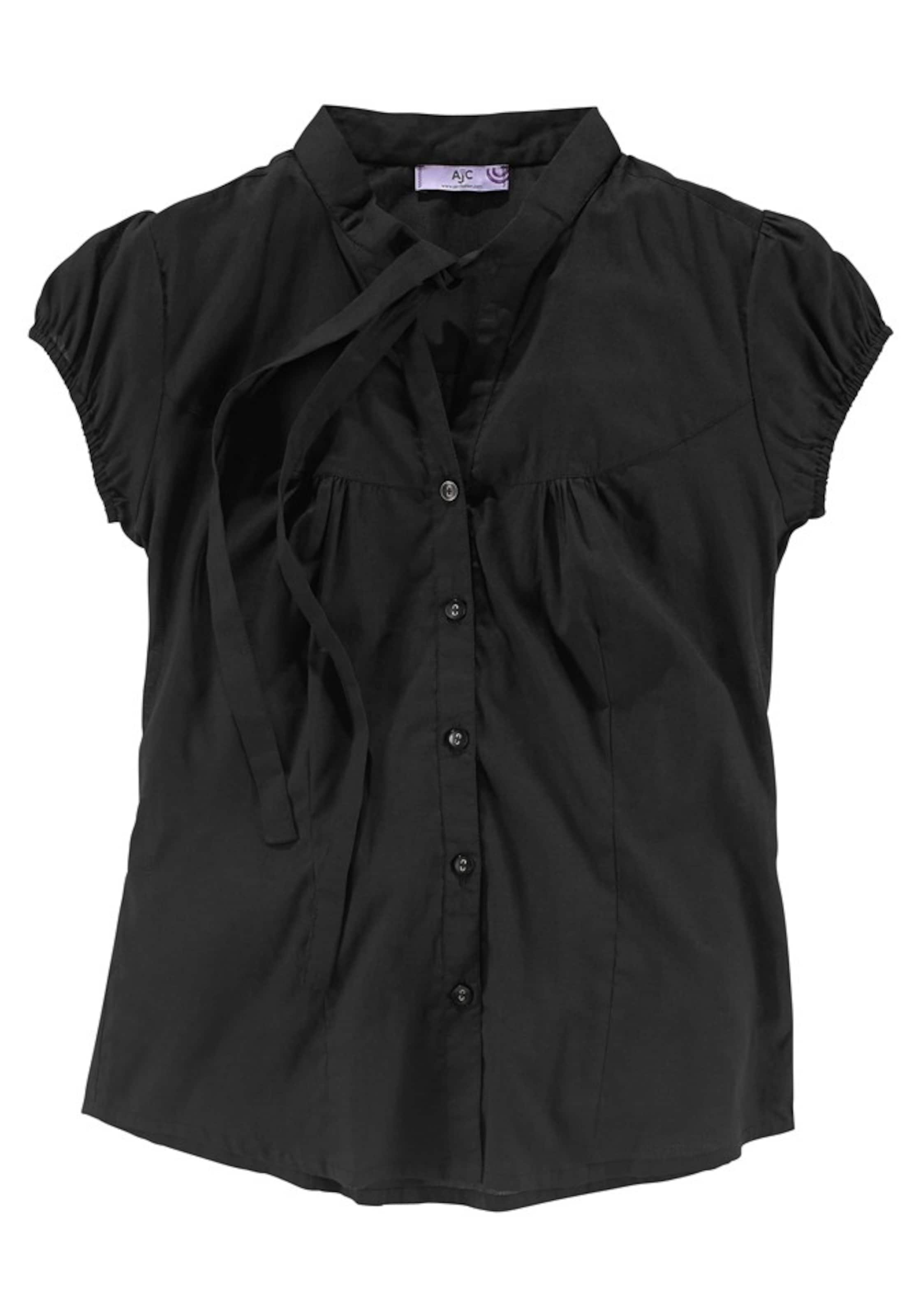 AJC Schluppenbluse in Schwarz: Vorderseite