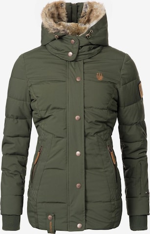 MARIKOO Winter Jacket 'Nekoo' in Green