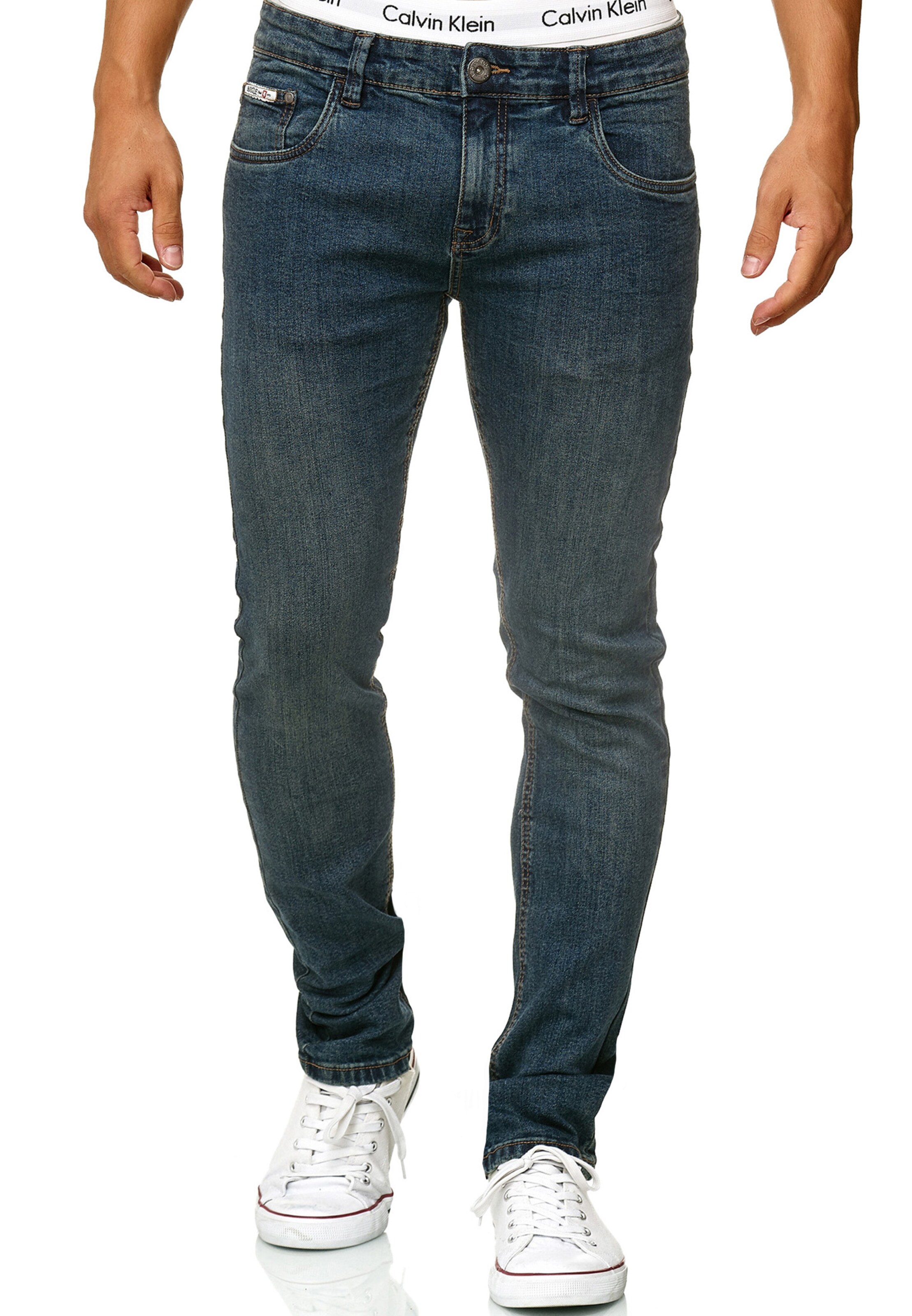 INDICODE JEANS Slim fit Jeans 'Texas' in Blue: front
