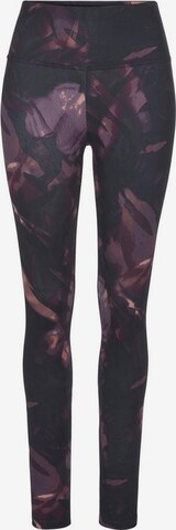 LASCANA ACTIVE Skinny Sportsbukser i lilla: forside