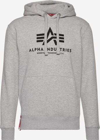 pelēks ALPHA INDUSTRIES Sportisks džemperis: no priekšpuses