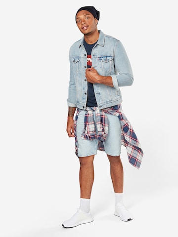 LEVI'S ® Normální Tričko 'Graphic Set In Neck' – modrá