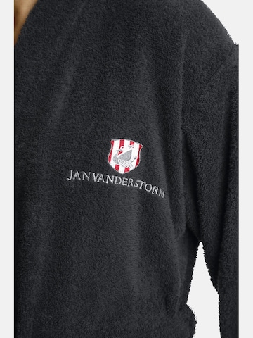 Jan Vanderstorm Long Bathrobe 'Janning ' in Black