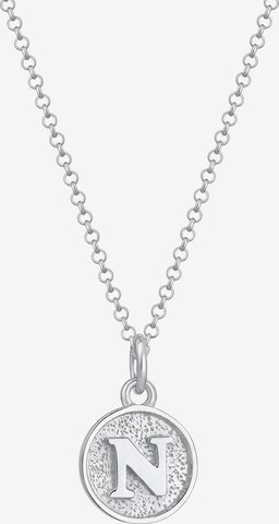 ELLI Necklace 'Buchstabe - N' in Silver