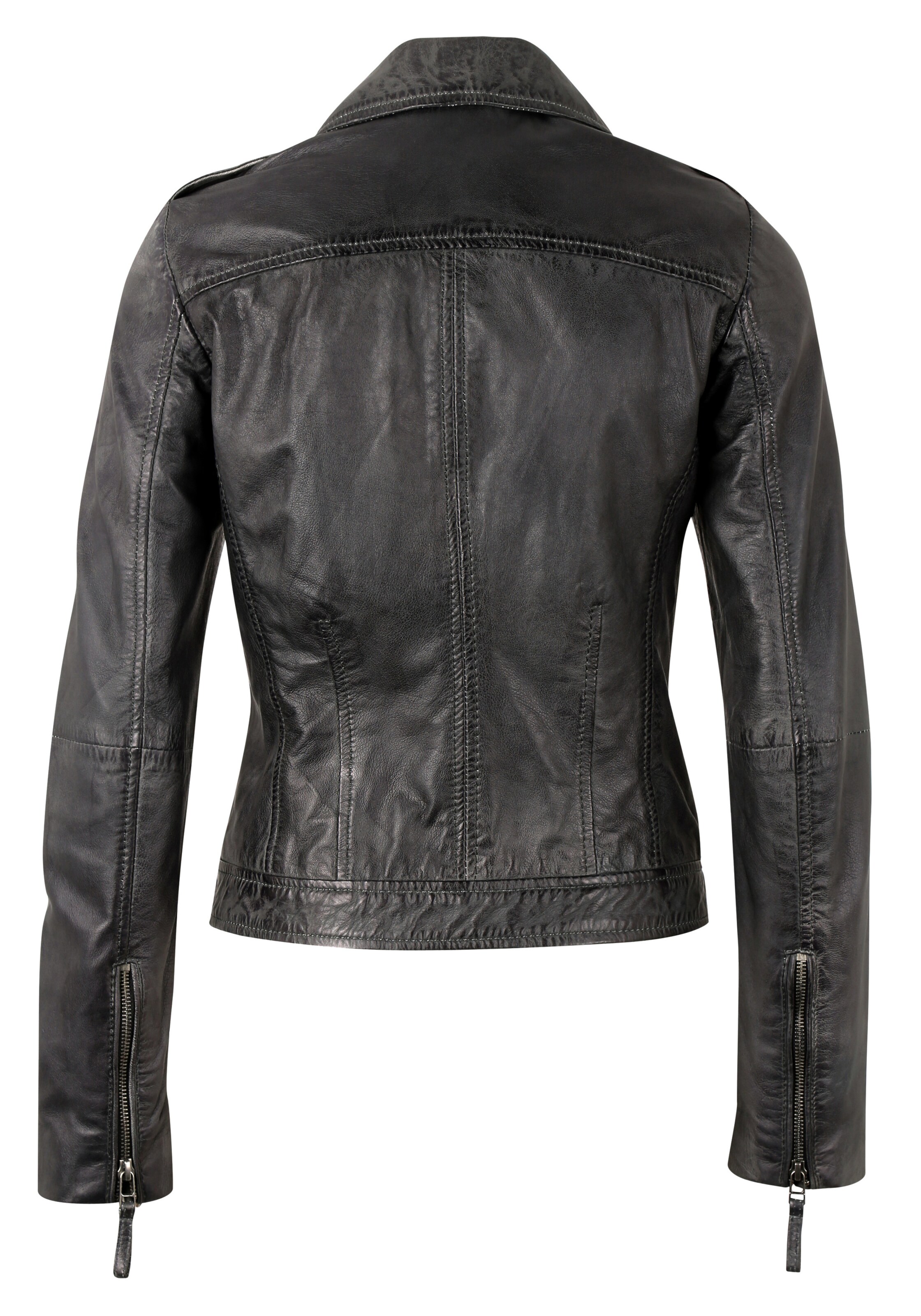 7ELEVEN Lederjacke in Grau