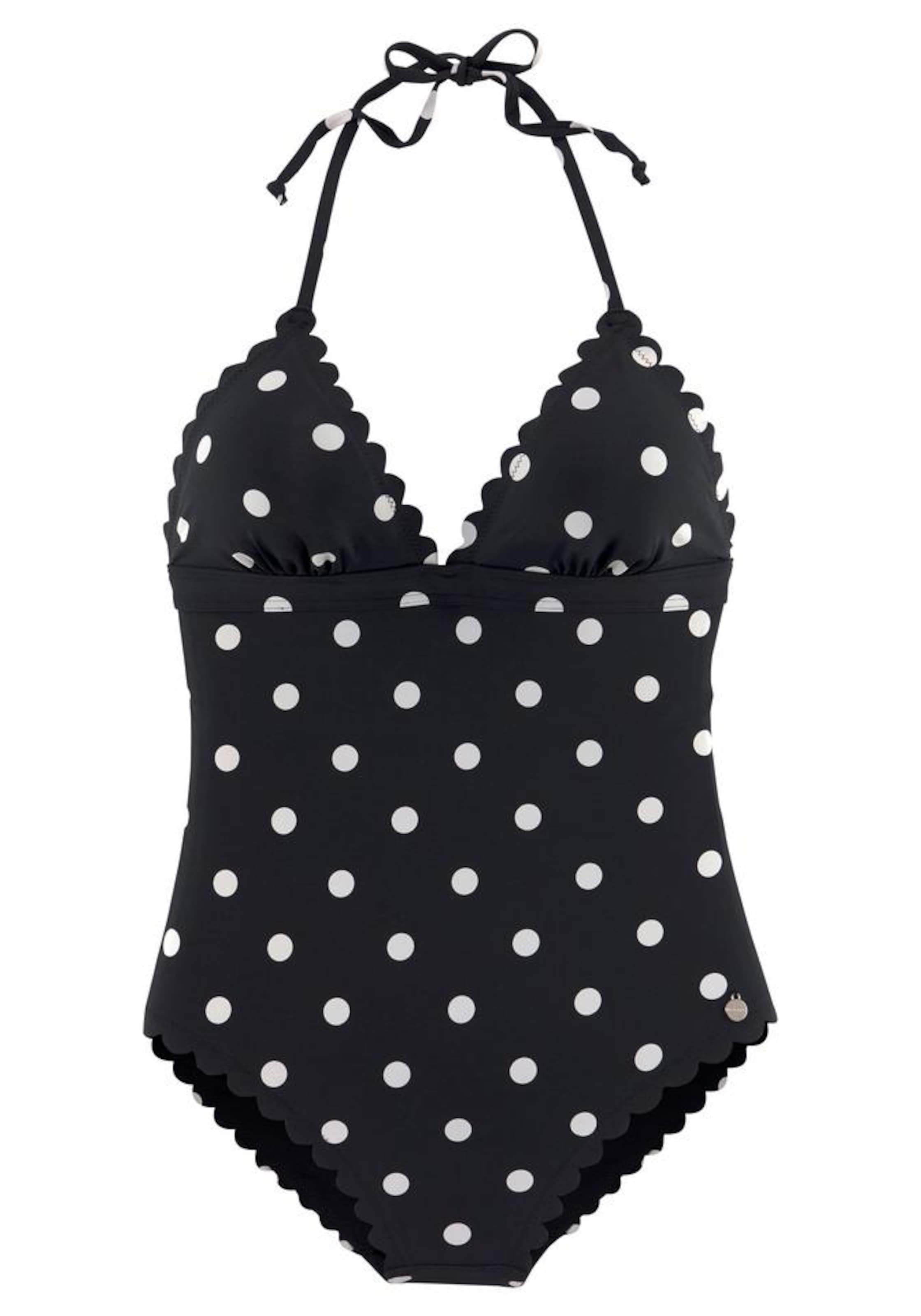 LASCANA Τρίγωνο Ολόσωμο μαγιό σε μαύρο: μπροστά