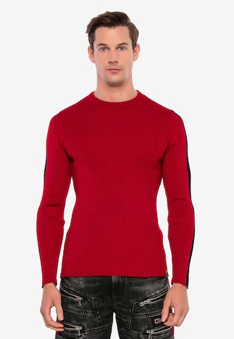 CIPO & BAXX Sweater in Red: front