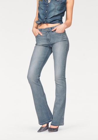 ARIZONA Bootcut High-waist-Jeans »Bootcut mit komfortabler Leibhöhe« in Blau: predná strana