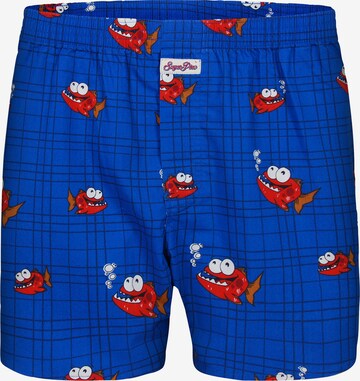 Sugar Pine Boxer shorts ' Piranha ' in Blue: front