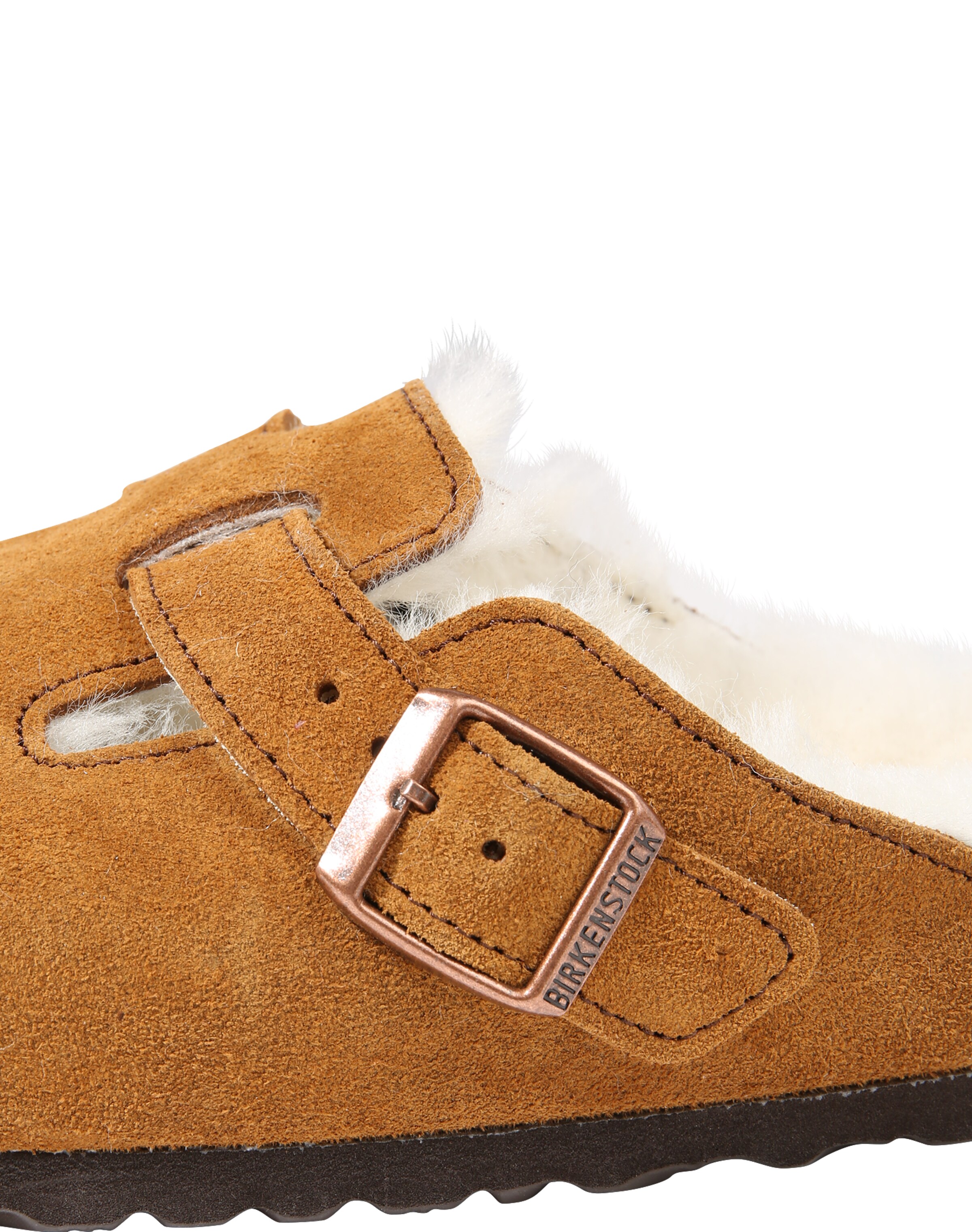 brūns BIRKENSTOCK Ādas čības 'Boston'