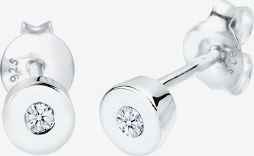 Elli DIAMONDS Earrings 'Kreis, Solitär' in White