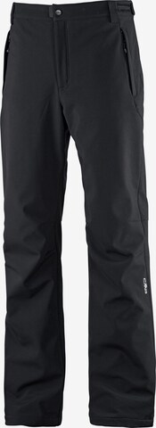 CMP Regular Outdoor Pants in Black: front