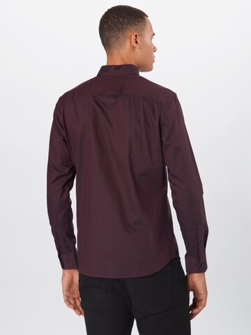 SELECTED HOMME Slim fit Button Up Shirt in Red