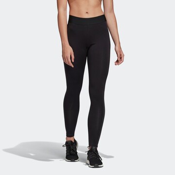 ADIDAS PERFORMANCE Slimfit Sportbroek in Zwart: voorkant