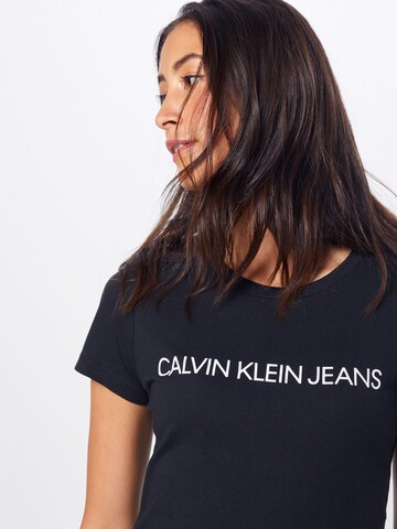 Calvin Klein Jeans Tričko 'Institutional' – černá