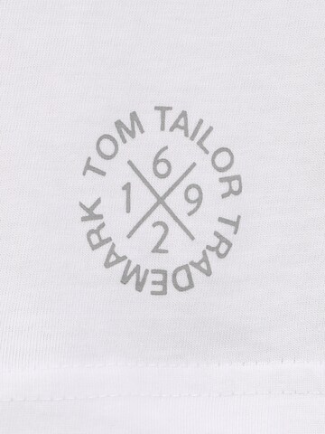 TOM TAILOR Men + Regular fit Póló - fehér