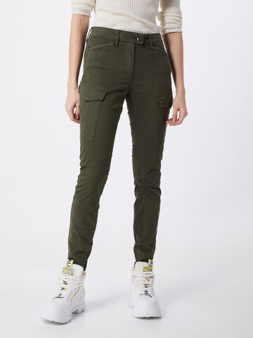 Skinny Pantalon cargo G-Star RAW en vert : devant