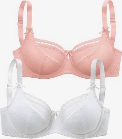 PETITE FLEUR Soutien-gorge en pêche / blanc, Vue avec produit