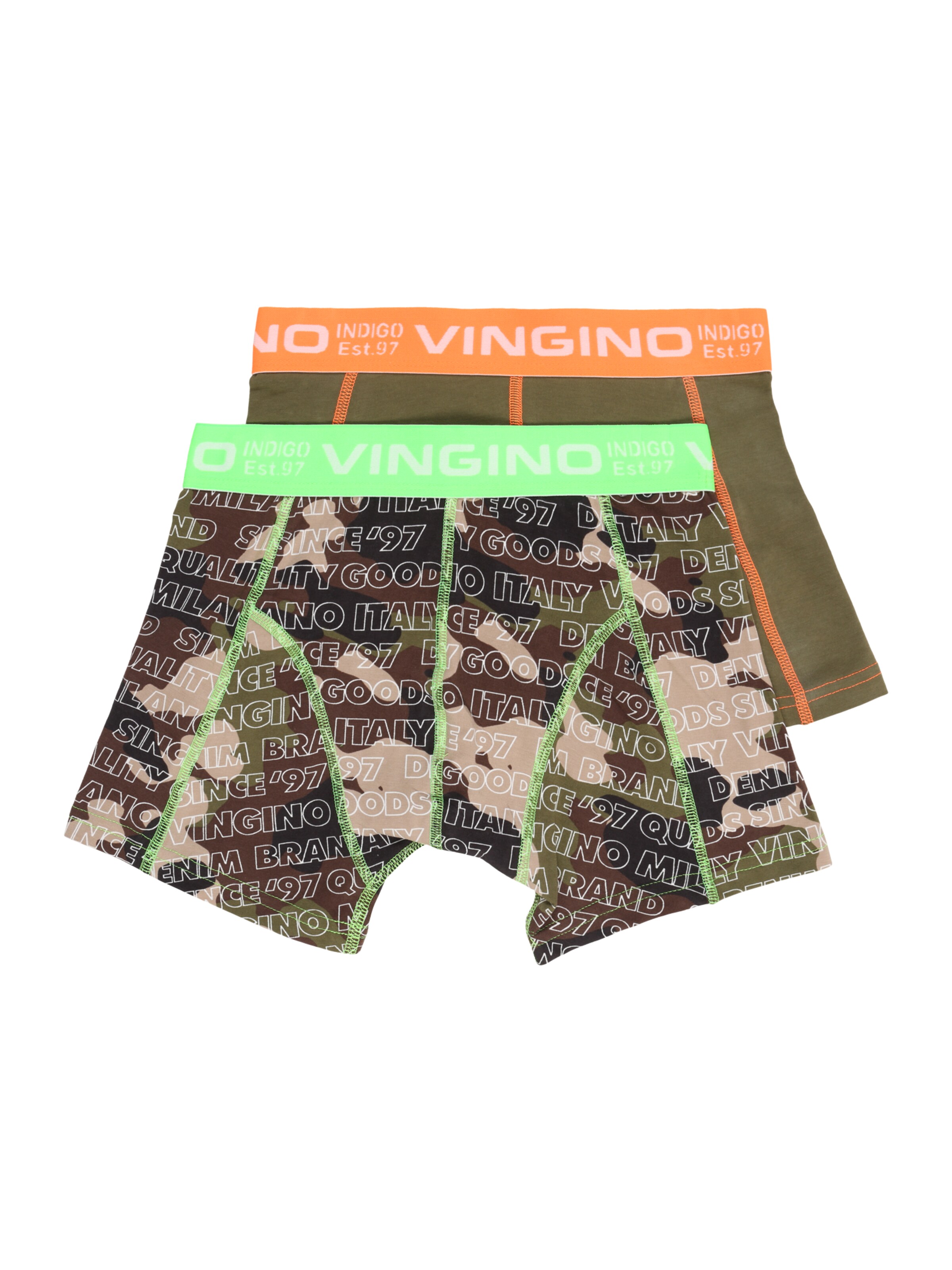 VINGINO - Onderbroek 'B 193-2 Camou' in de kleur Olijfgroen