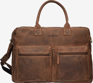 GREENBURRY Document Bag in Brown: front