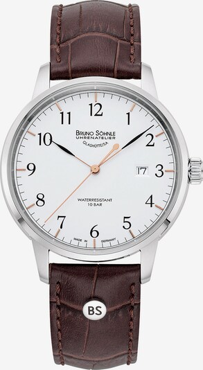 Bruno Söhnle Uhr 'Hamburg I 17-13201-221' in kastanienbraun / silber / weiß, Produktansicht