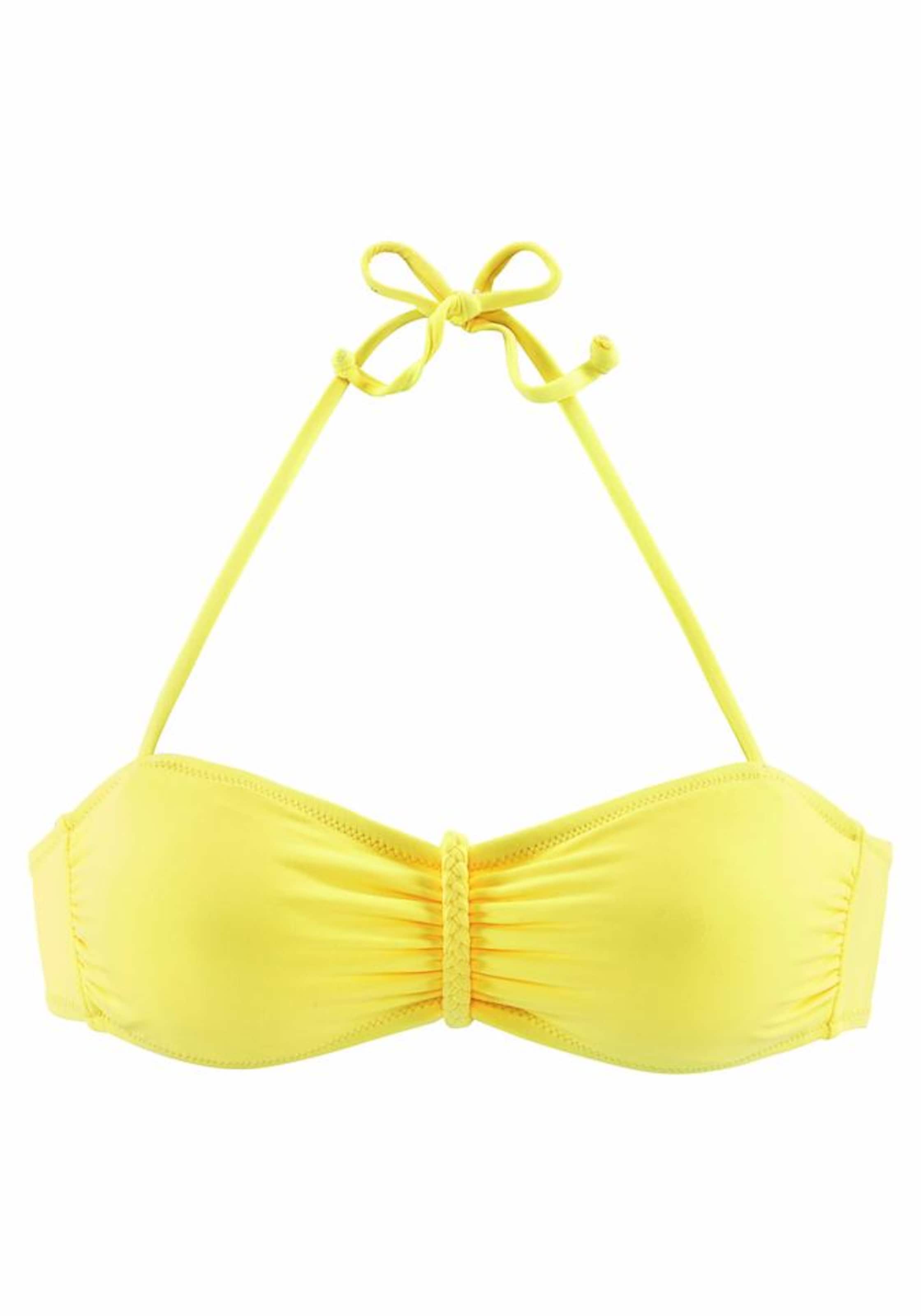 BUFFALO - Top de bikini 'Happy' en amarillo: frente