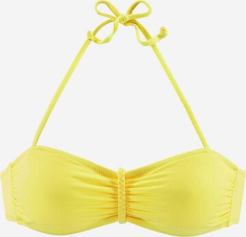 Bandeau Hauts de bikini BUFFALO en jaune : devant