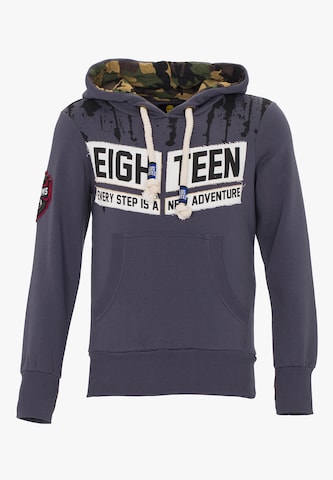 Sweat-shirt PLUS EIGHTEEN en violet : devant