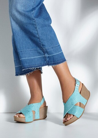 LASCANA Strap Sandals in Blue: front