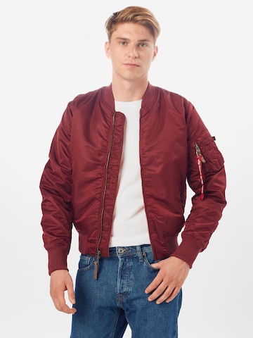 ALPHA INDUSTRIES Between-season jacket 'MA-1 VF 59' in Red: front