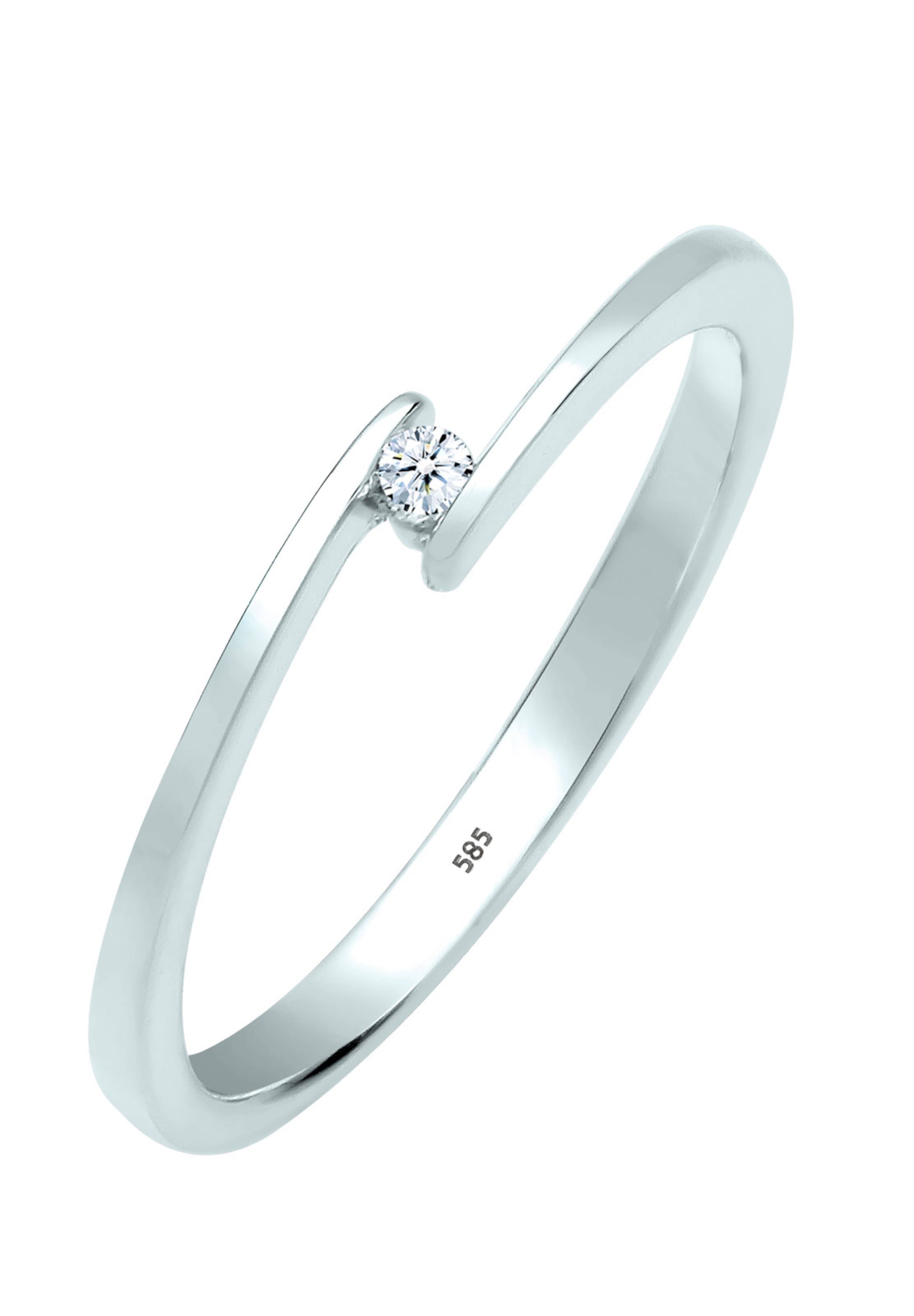 Elli DIAMONDS Ring in Silver: front