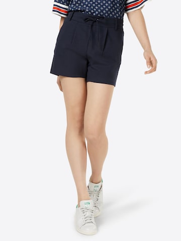ONLY Pleat-Front Pants 'Poptrash' in Blue: front