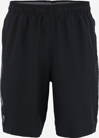 Regular Pantalon de sport 'Woven Graphic' UNDER ARMOUR en noir : devant